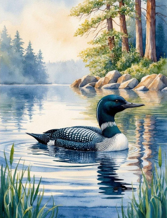 Loon On Lake Box of 10 Blank Note Cards 4x5 267246