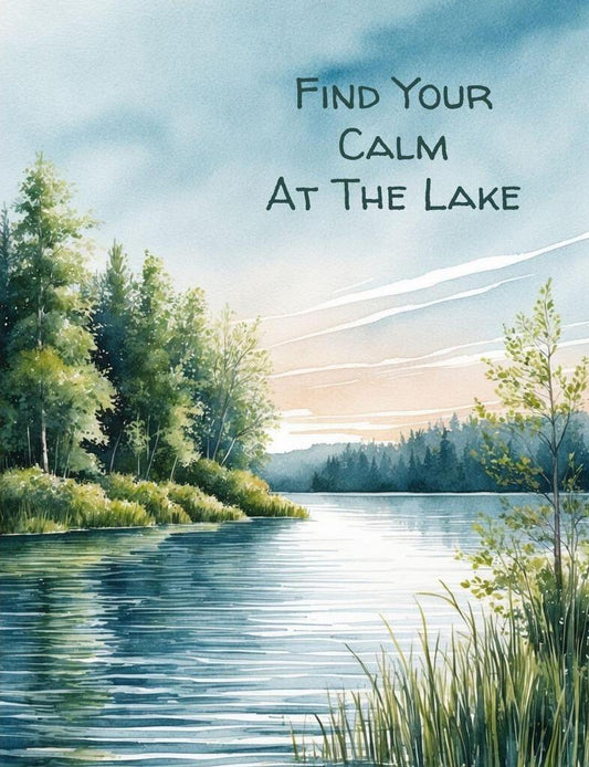 Find Your Calm At The Lake Lake Life Box of 10 Blank Note Cards 4x5 267254