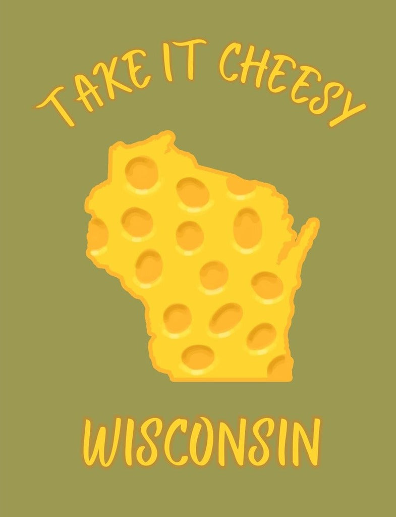 Wisconsin Take It Cheesy Funny Box of 10 Blank Note Cards 4x5  267260