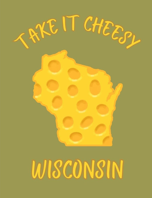 Wisconsin Take It Cheesy Funny Box of 10 Blank Note Cards 4x5  267260
