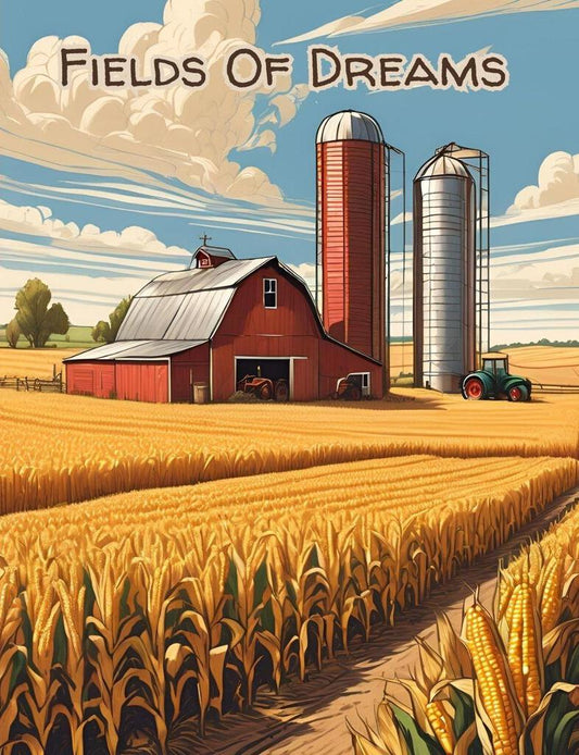 Iowa Field Of Dreams Farm Life Agriculture Box of 10 Blank Note Cards 4x5  267262
