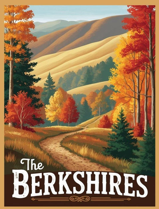 Massachusetts The Berkshires Retro Travel Poster Box of 10 Blank Note Cards 4x5 267384
