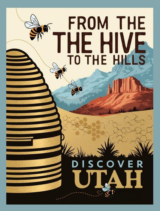 Utah Discover Utah From Hive To The Hills Retro Travel Poster Box of 10 Blank Note Cards 4x5 267430