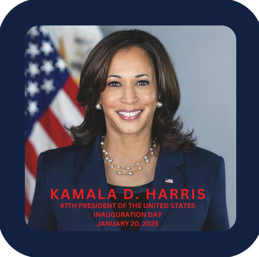 Kamala Harris Presidential Inauguration 47 Premium Drink Coaster Resin With Cork Backing 267627