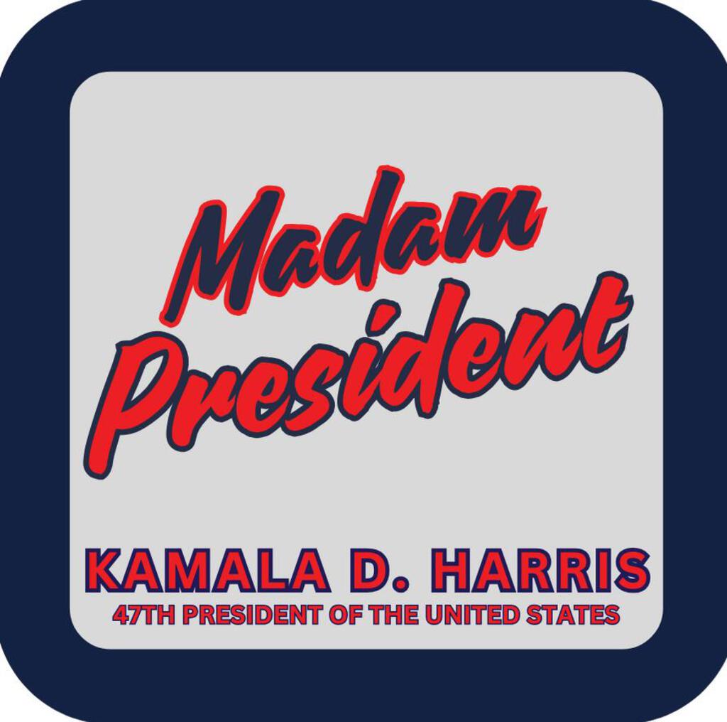 Kamala Harris Presidential Inauguration Madam President 2 Drink Coaster Resin With Cork Backing 267629