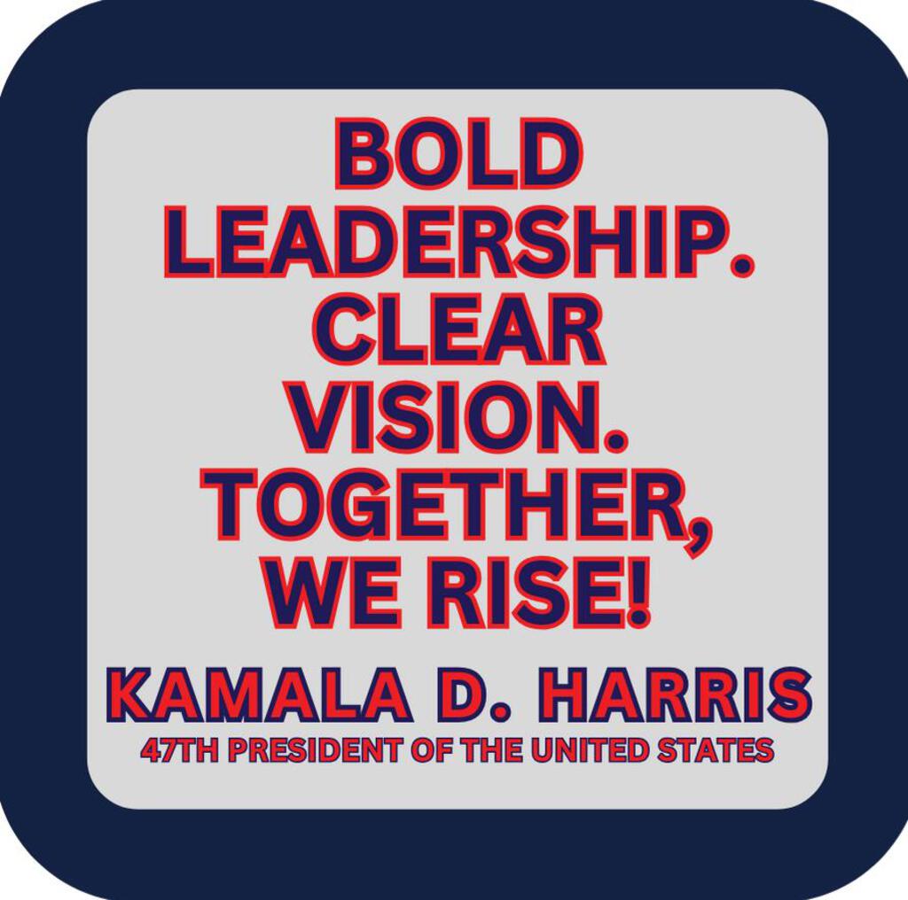 Kamala Harris Presidential Inauguration Together We Rise Drink Coaster Resin With Cork Backin 267630