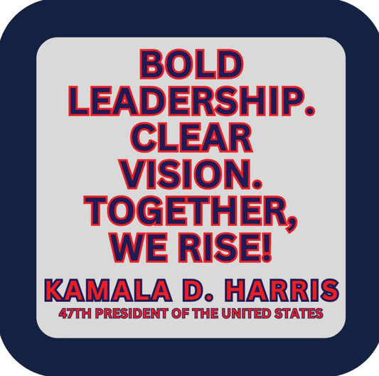 Kamala Harris Presidential Inauguration Together We Rise Drink Coaster Resin With Cork Backin 267630