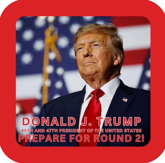 Donald Trump Presidential Inauguration Round 2 Drink Coaster Resin With Cork Backing 267634