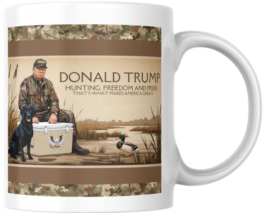Donald Trump Presidential Inauguration 45 47 Duck Hunting Ceramic Coffee Mug 12 oz 267733