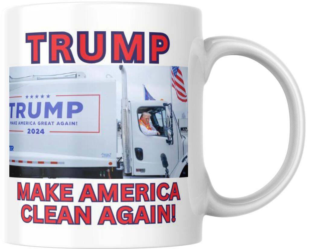 Donald Trump President Make America Clean Again 45 47 Double Trouble Ceramic Coffee Mug 12 oz 267739