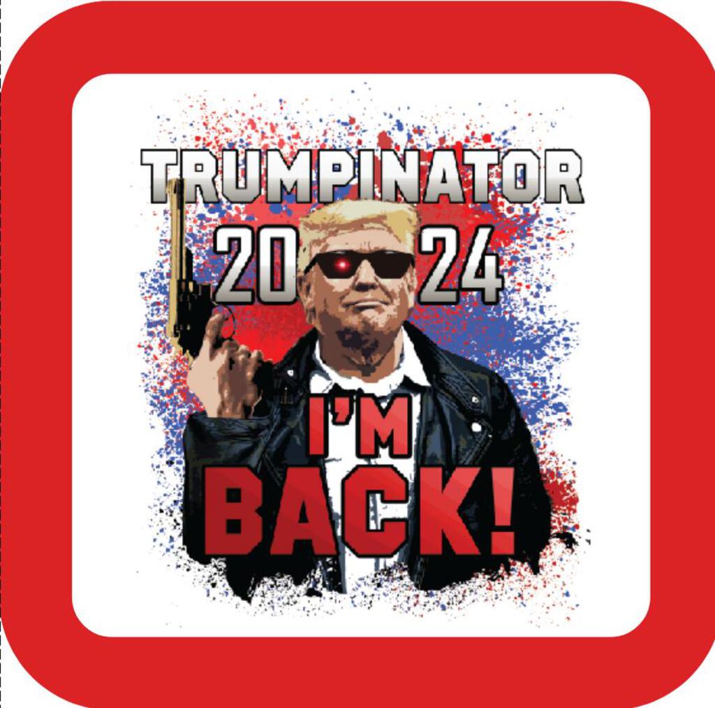 Donald Trump Trumpinator Im Back 45 47 President Premium Drink Coaster Resin Cork Backing 267808