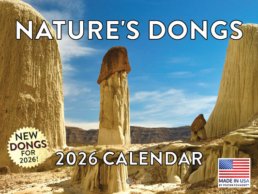 Natures Dongs Calendar 2026 Funny Adult Shaped Pics White Elephant Gifts For Adults Gag Gifts Monthly Wall Calender 12 Month | American Made In The USA 267876