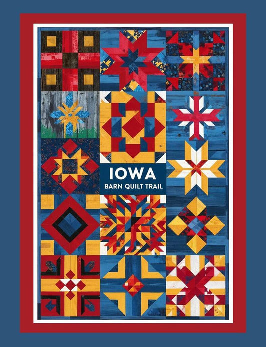 Iowa Barn Quilt Trail Travel Poster Art Box of 10 Blank Note Cards 4x5 267908