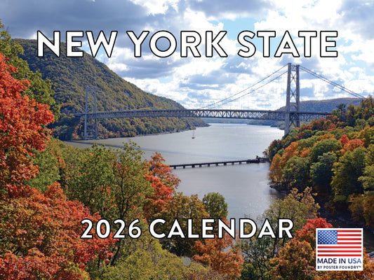 New York State Calendar 2026 Monthly Wall Calender 12 Month | American Made In The USA 267964