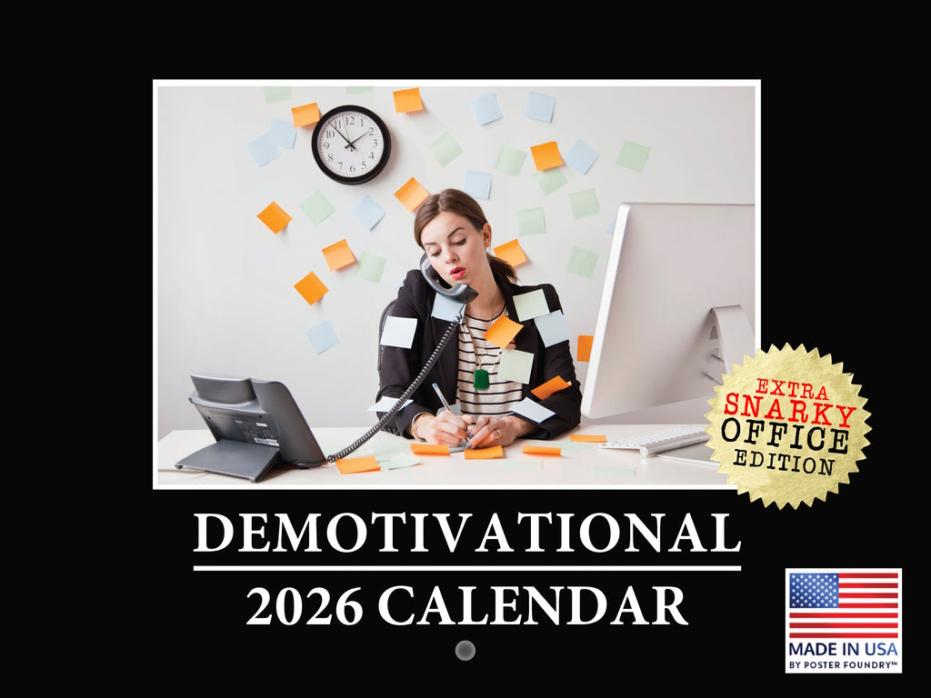 Demotivational Calendar 2026 Demotivation CoWorker Gift Monthly Wall Calender 12 Month | American Made In The USA 267995