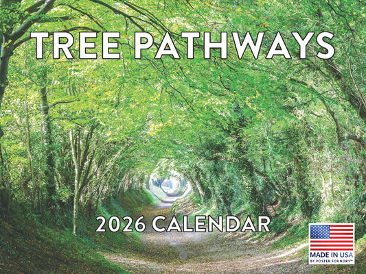 Tree Pathways Nature Calendar 2026 Forest Trees Monthly Wall Calender 12 Month | American Made In The USA 267999
