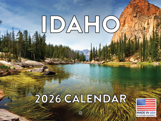 Idaho Calendar 2026 Monthly Wall Calender 12 Month | American Made In The USA 268000