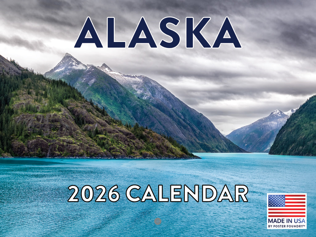 Alaska Calendar 2026 Alaskan Gifts Monthly Wall Calender 12 Month | American Made In The USA 268012