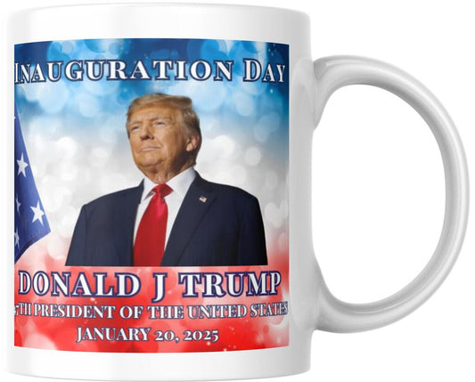 Donald Trump Presidential Inauguration Day Flag Ceramic Coffee Mug 12 oz 268015