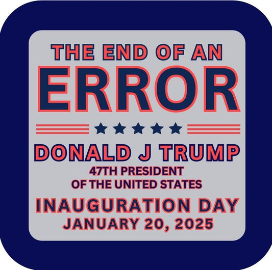 Donald Trump Presidential Inauguration End Error Premium Drink Coaster Resin With Cork Backing 268022