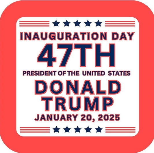 Donald Trump Presidential Inauguration Stars Stripes Premium Drink Coaster Resin With Cork Back 268023