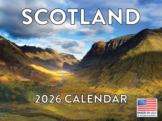 Scotland Calendar 2026 Scottish Gifts Monthly Wall Calender 12 Month | American Made In The USA 268039