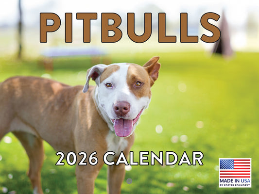 Pitbull Calendar 2026 Pit Bull Monthly Wall Calender 12 Month | American Made In The USA 268041