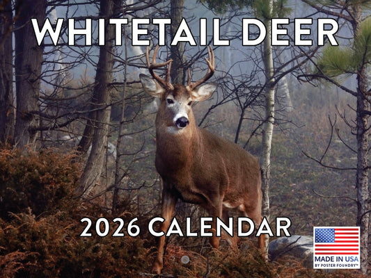 Whitetail Deer Calendar 2026 White Tail Hunting Monthly Wall Calender 12 Month | American Made In The USA 268048