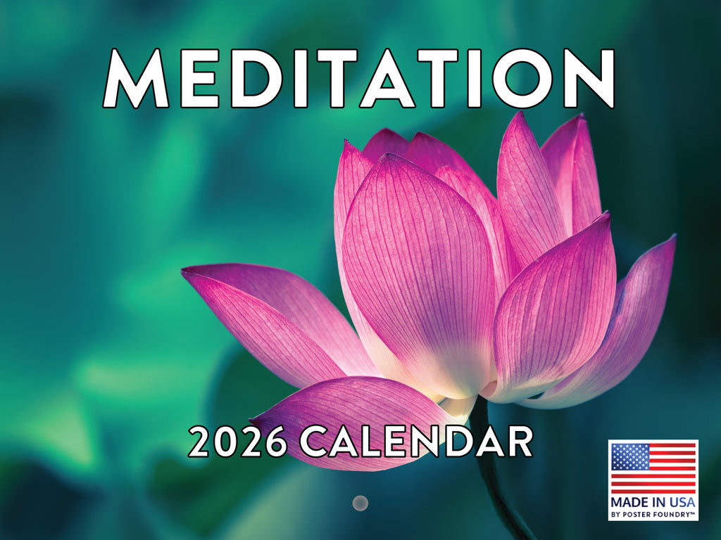 Meditation Calendar 2026 Monthly Wall Calender 12 Month | American Made In The USA 268049