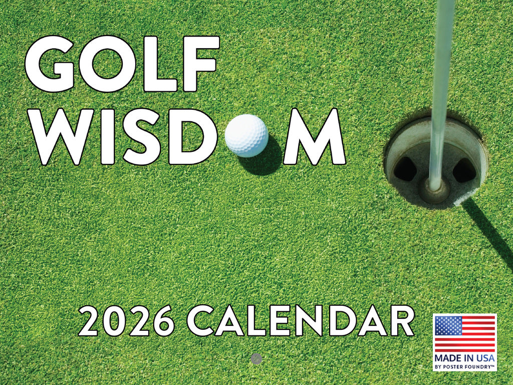 Golf Calendar 2026 Golf Course Wisdom Monthly Wall Calender 12 Month | American Made In The USA 268103