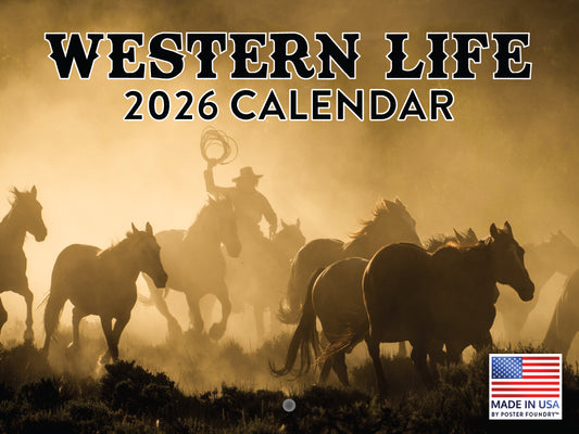 Cowboy Calendar 2026 Western Life Monthly Wall Calender 12 Month | American Made In The USA 268120
