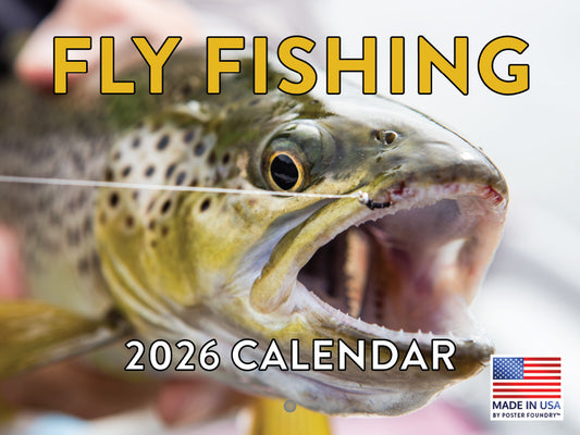 Fly Fishing Calendar 2026 Fish Monthly Wall Calender 12 Month | American Made In The USA 268126