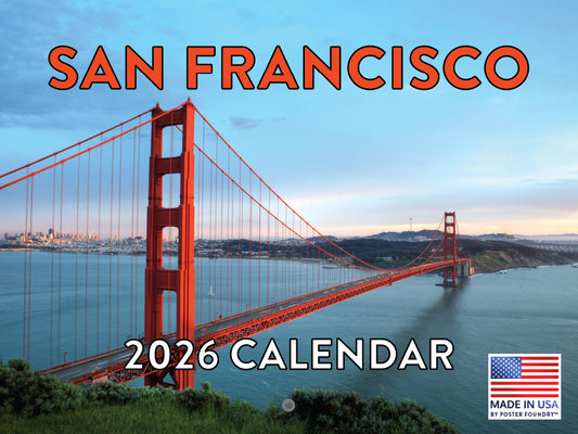 San Francisco Calendar 2026 SF Monthly Wall Calender 12 Month | American Made In The USA 268164