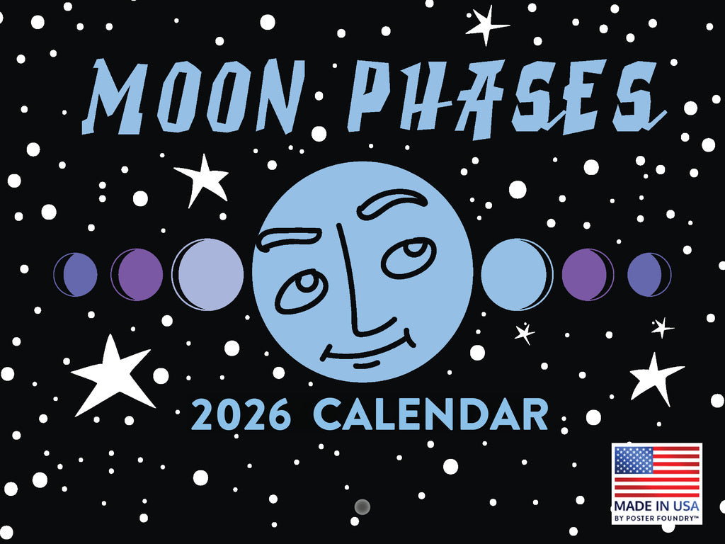 Moon Phases Calendar 2026 Monthly Wall Calender 12 Month | American Made In The USA 268207