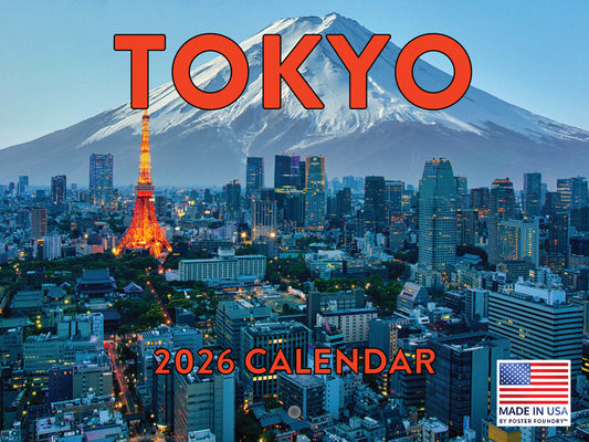 Tokyo Calendar 2026 Japan Monthly Wall Calender 12 Month | American Made In The USA 268216