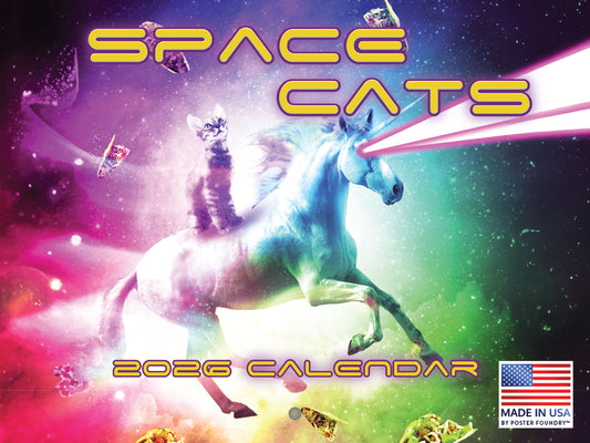 Space Cats Calendar 2026 Monthly Wall Calender 12 Month | American Made In The USA 268227
