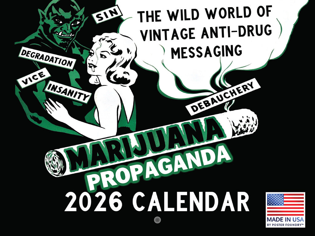 Marijuana Propaganda Calendar 2026 Monthly Wall Calender 12 Month | American Made In The USA 268253
