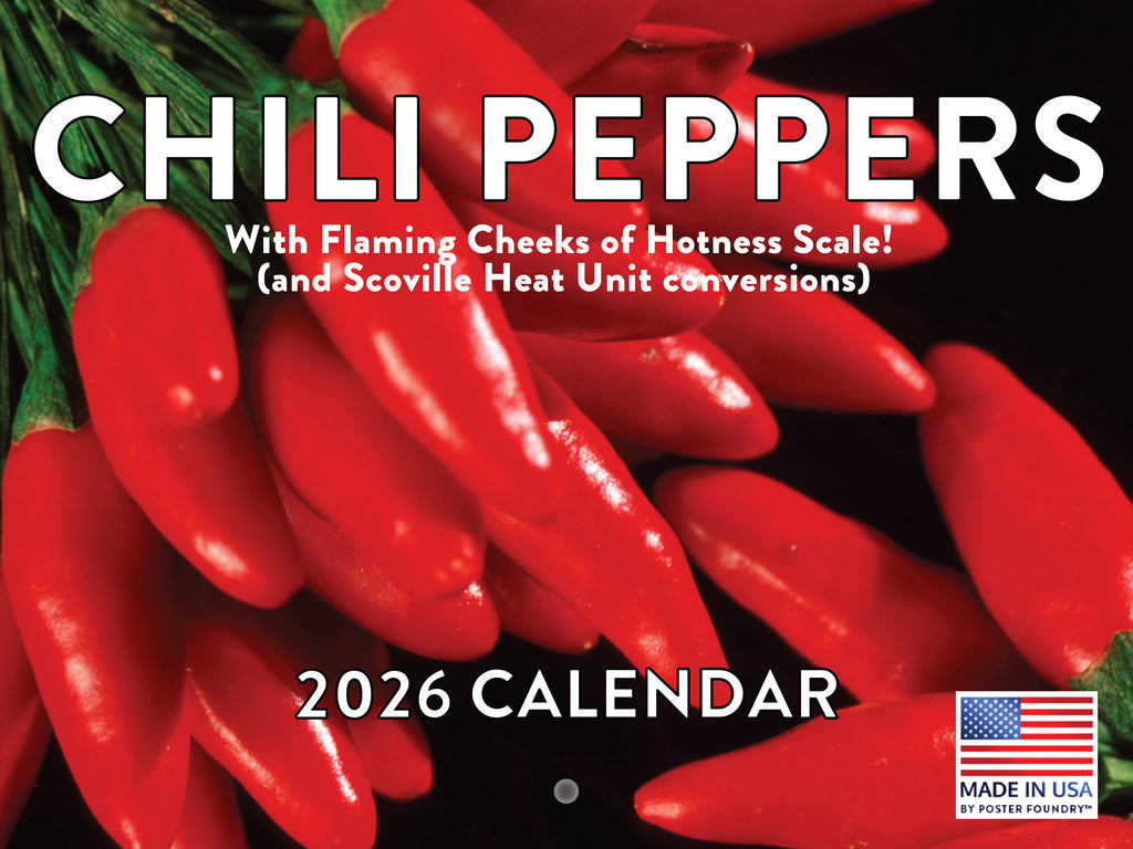 Chili Pepper Calendar 2026 Monthly Wall 12 Month | American Made In The USA 268293