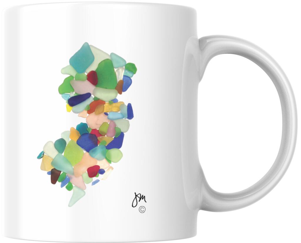 CUSTOM Bungalow Road Sea Glass Ceramic Coffee Mug 15 oz 268326