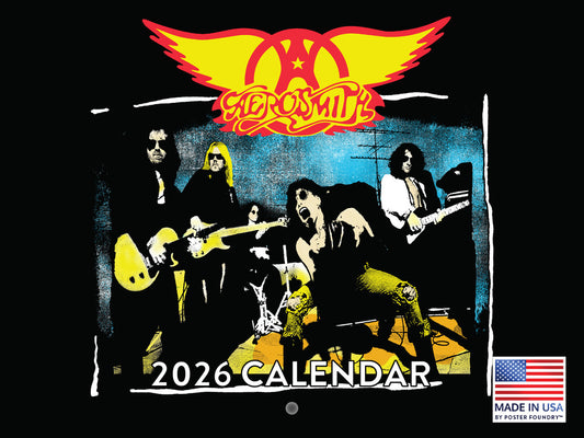 Aerosmith Calendar 2026 Officially Licensed Merch Monthly Wall Calender 12 Month | American Made In The USA 268361