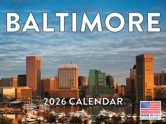 Baltimore Calendar 2026 Monthly Wall Calender 12 Month | American Made In The USA 268448
