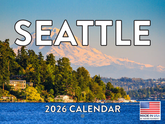 Seattle Calendar 2026 Washington State Monthly Wall Calender 12 Month | American Made In The USA 268458