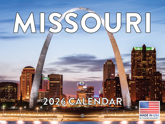Missouri Calendar 2026 Monthly Wall Calender 12 Month | American Made In The USA 268496