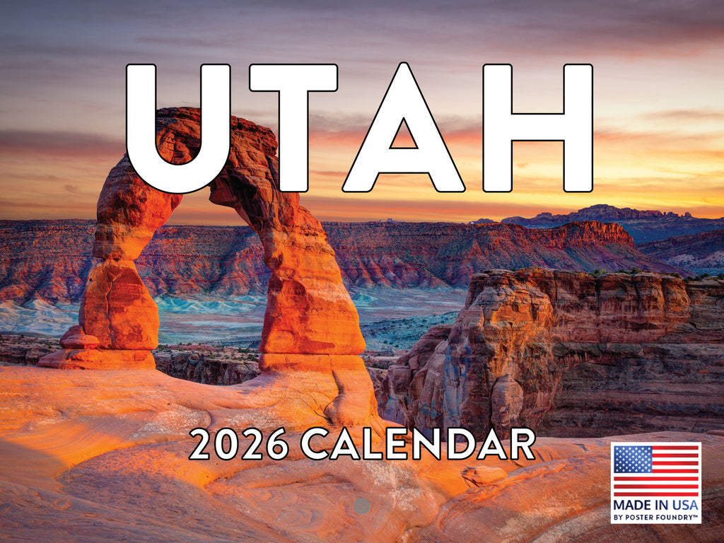 Utah Calendar 2026 Monthly Wall Calender 12 Month | American Made In The USA 268530