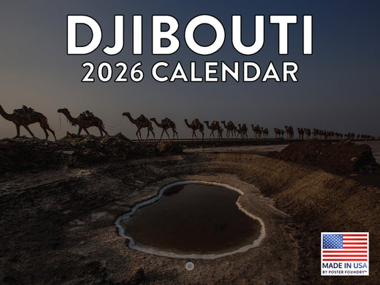 Djibouti Calendar 2026 Africa Diving Monthly Wall Calender 12 Month | American Made In The USA 268541