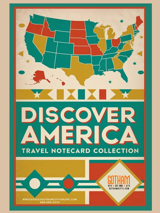 Discover America Retro Travel Poster Note Card Collection Catalog 268546
