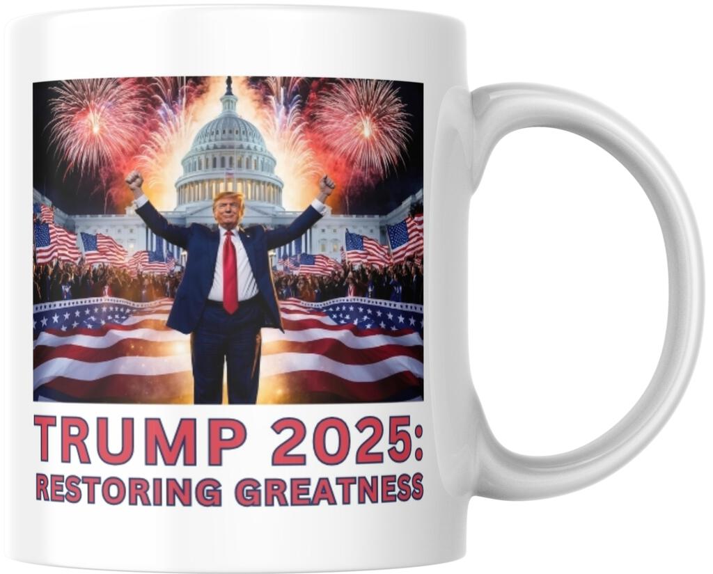 Donald Trump Restoring Greatness Inauguration Celebration Ceramic Coffee Mug 12 oz 268580