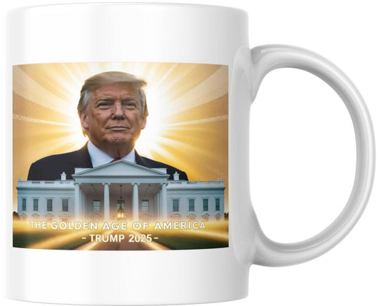 Donald Trump Golden Age Of Trump 2025 MAGA Ceramic Coffee Mug Tea Cup Novelty Gift 15 oz 268767