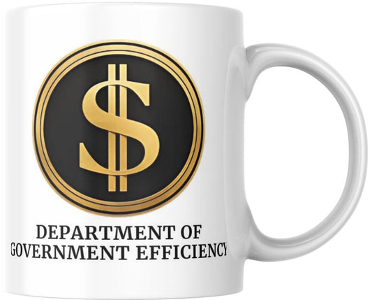 Donald Trump Elon Musk DOGE Logo Ceramic Coffee Mug Tea Cup Novelty Gift 12 oz 268780