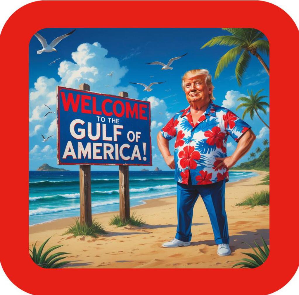Donald Trump Gulf Of America Making Waves Premium Drink Coaster Resin With Cork Backing 268786